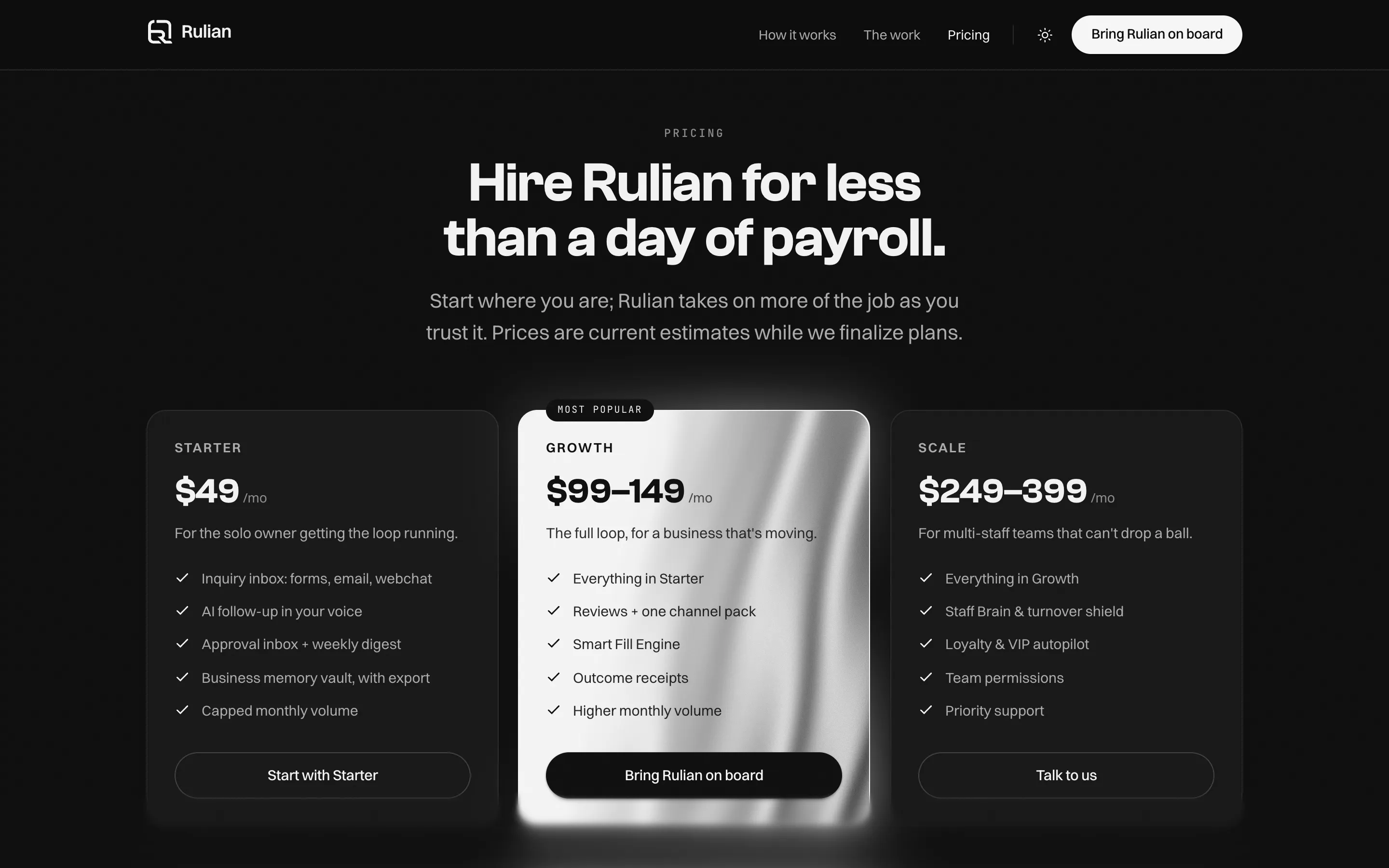 rulian.ai homepage